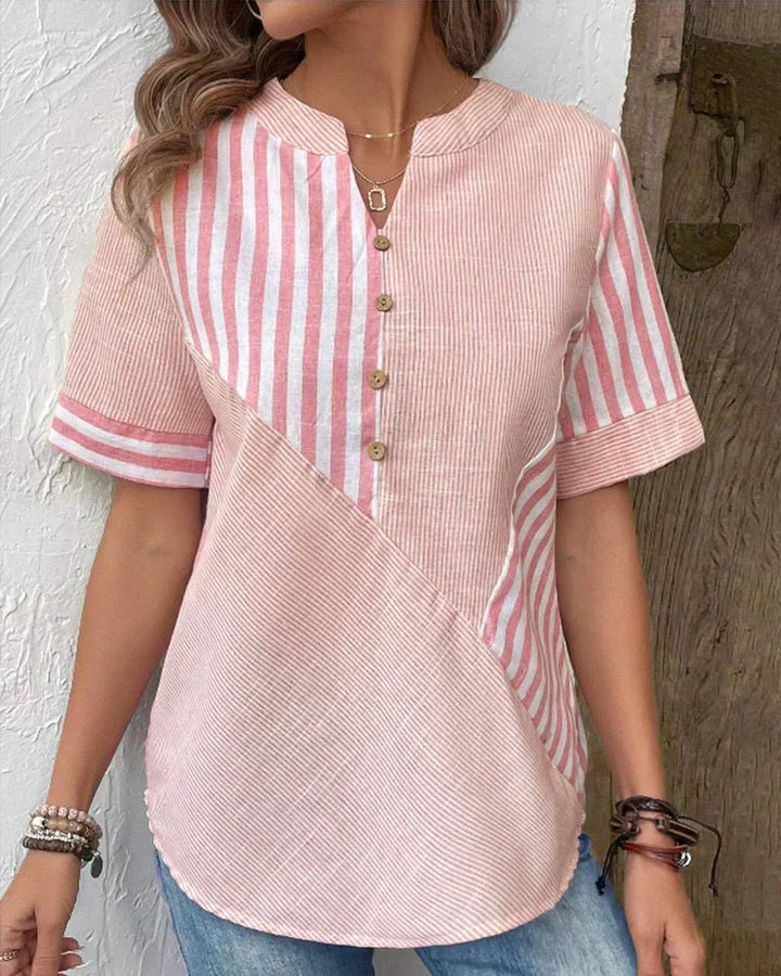 Miranda™ Striped V-Neck Blouse
