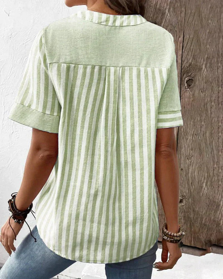 Miranda™ Striped V-Neck Blouse