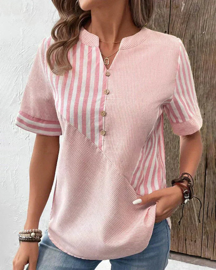 Miranda™ Striped V-Neck Blouse