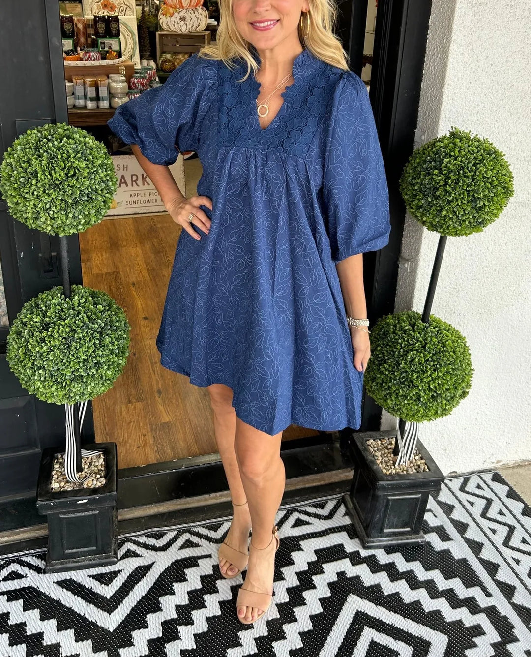Izabella™ Lace Jacquard Dress