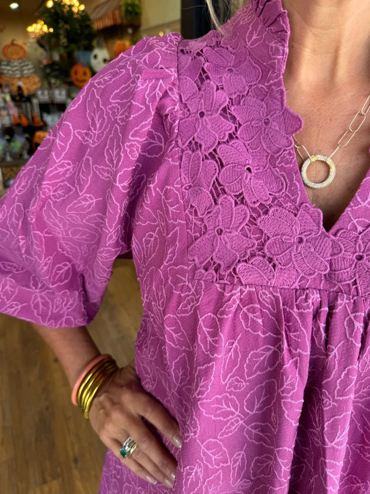 Izabella™ Lace Jacquard Dress