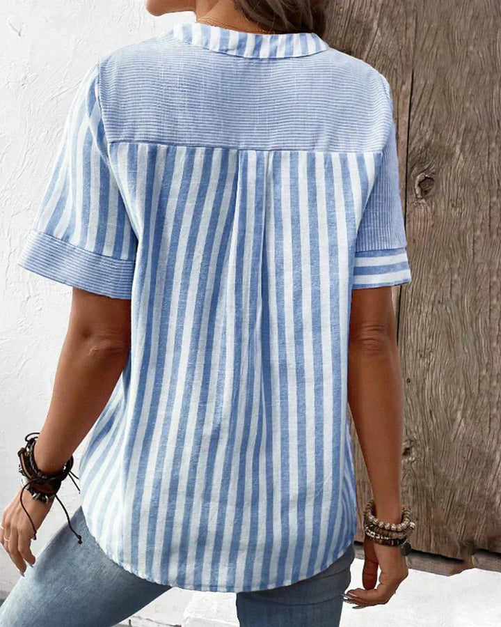 Miranda™ Striped V-Neck Blouse